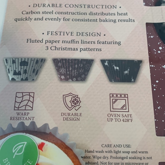 BKLYN Steel Co. Non-Stick Festive Baking Set with 72 Paper liners - Picture 3 of 6